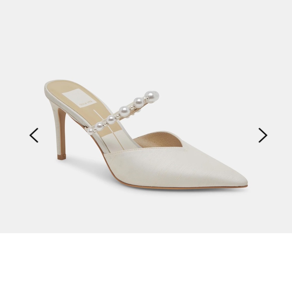 Dolce Vita KANIKA PEARL HEELS VANILLA SILK, Size 7.5